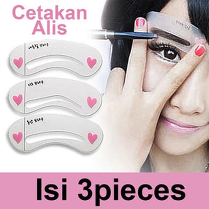 Mini Brow Cetakan Alis Isi 3 Bentuk Alis / Eyebrow Template