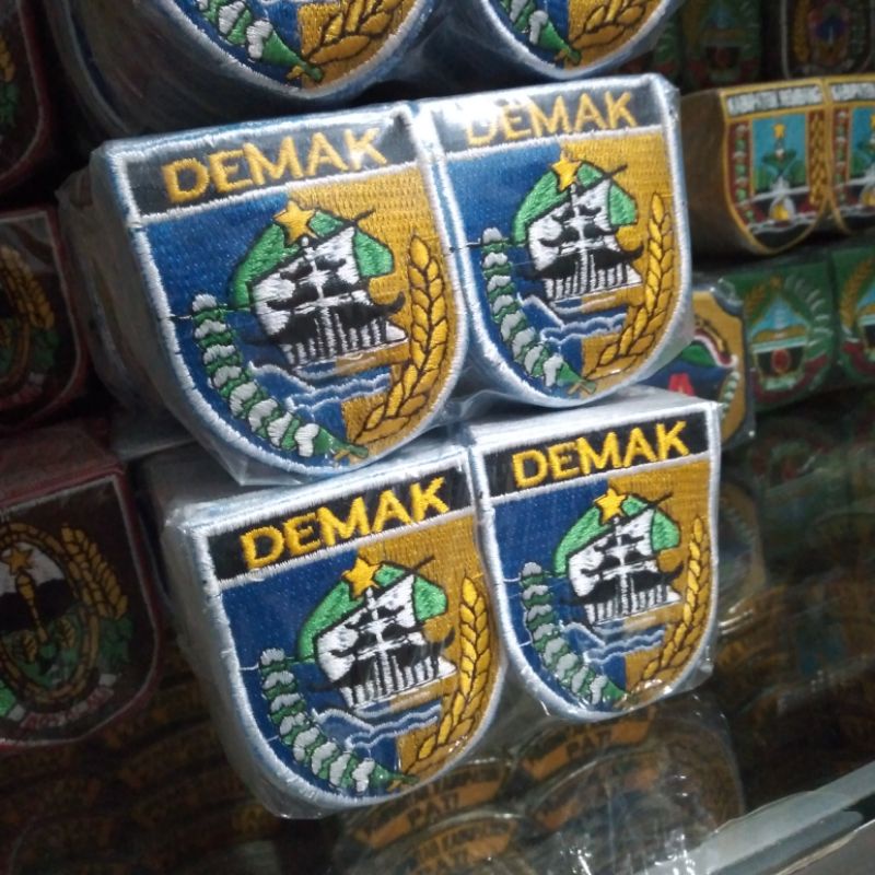 Logo kota DEMAK 100biji full bordir