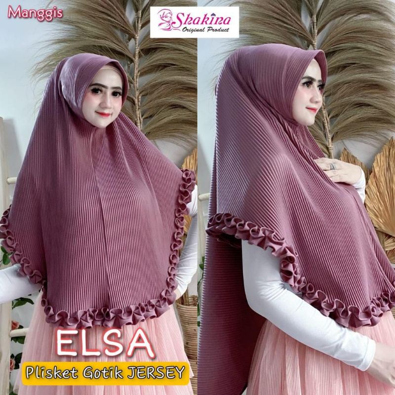 Jilbab Maryam Plisket Elsa Rempel Simpel Original Shakina-Manggis