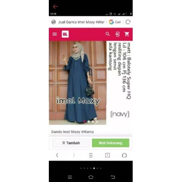 Imel maxy dress fashion muslim remaja wanita