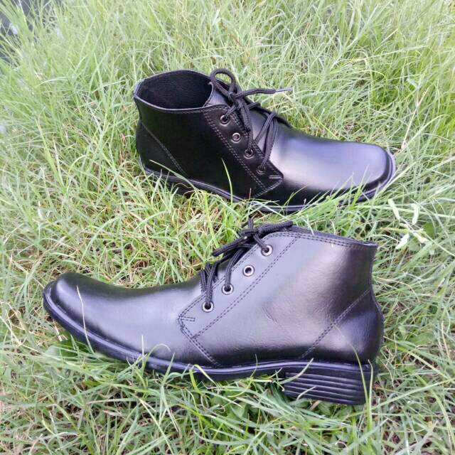 Sepatu pdh hitam tali polisi tni
