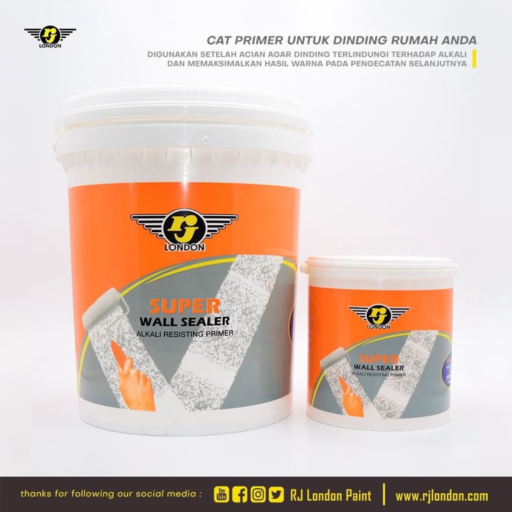 cat dasar tembok cat dasar dinding wall sealer 1kg rj london