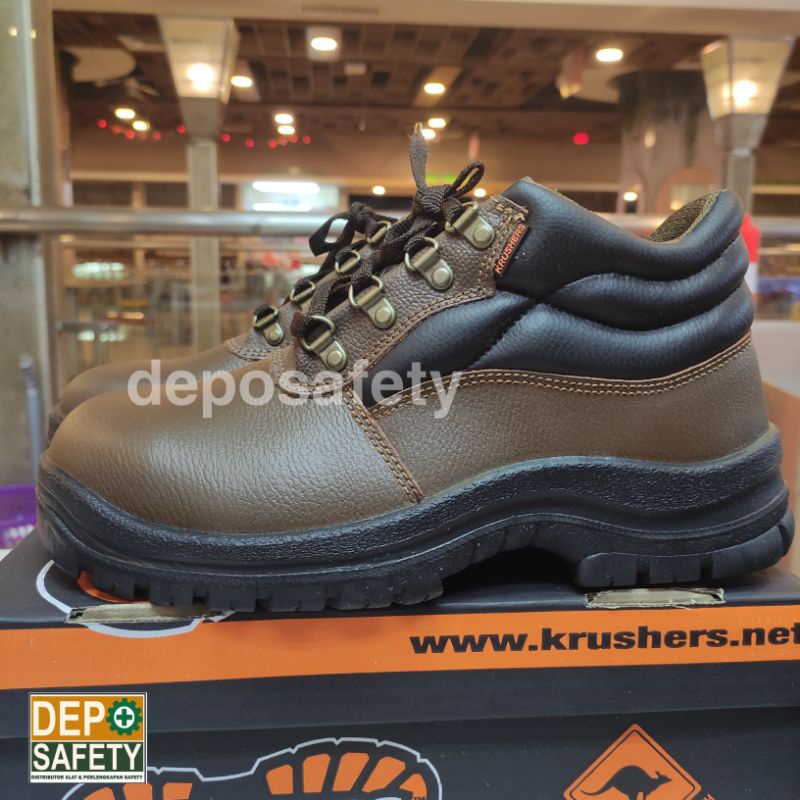 KRUSHERS Sepatu Safety Florida Black Brown - Safety Shoes Florida Hitam Coklat