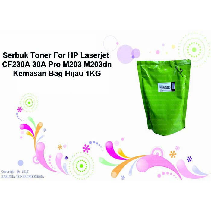 Serbuk Toner Refill HP Laserjet CF230A 30A Pro M203 M203dn M203dw M227 M227fdn M227fdw M227sdn 1KG