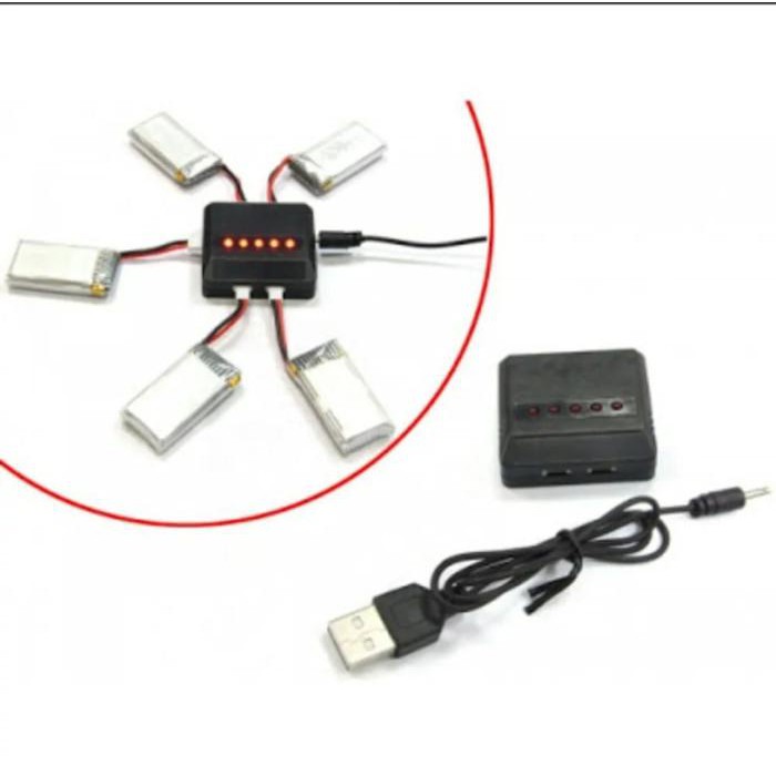 PROMO CHARGER BATERAI 5 IN 1 LIPO 3.7V 1S BATTERY MULTI CHARGER BATERAI TERLARIS