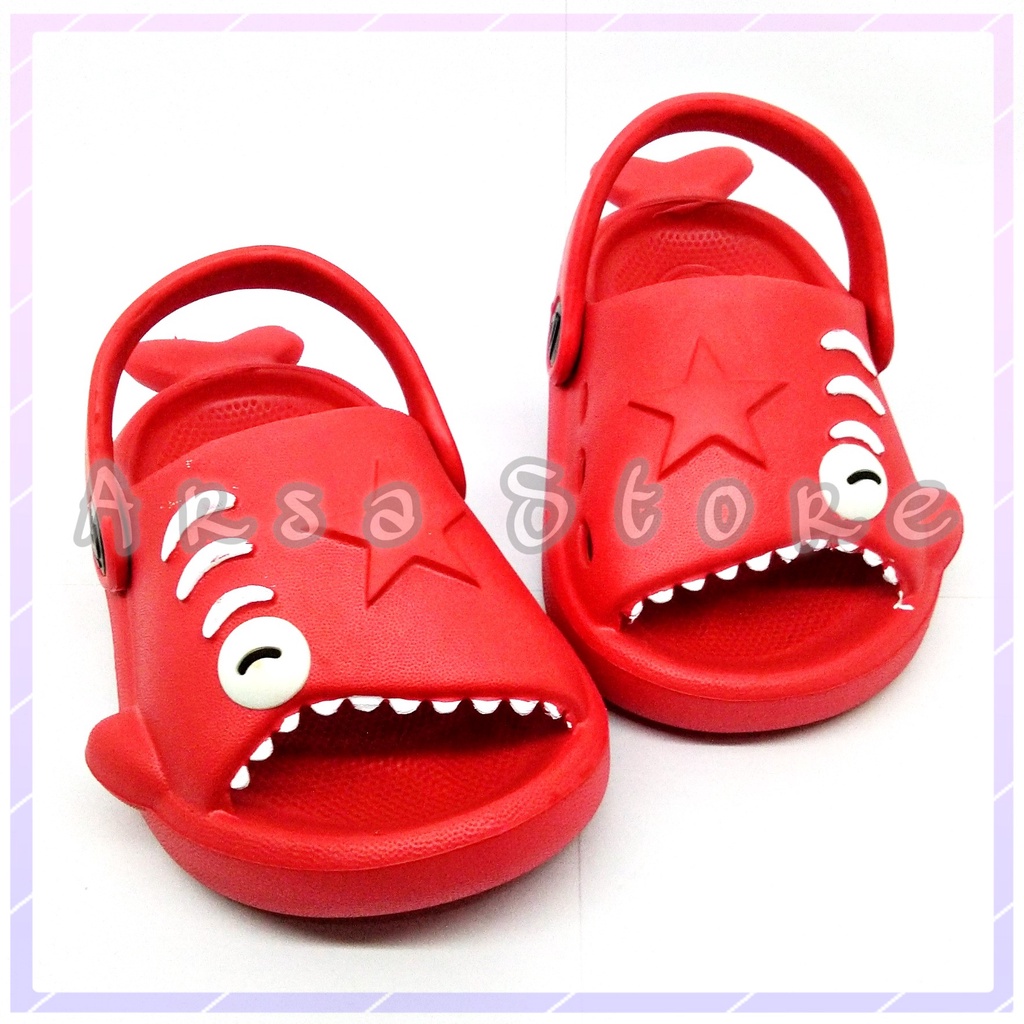 Sandal Sepatu Anak Baby Shark Import / Sendal Baim Hiu Lucu Anak Laki Laki Perempuan 1 2 3 Tahun