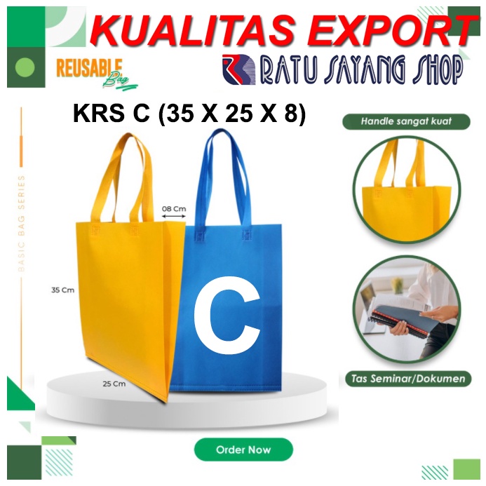 TAS SPUNBOND POLOS MODEL KRS C (35 X 25 X 8) KUALITAS EXPORT