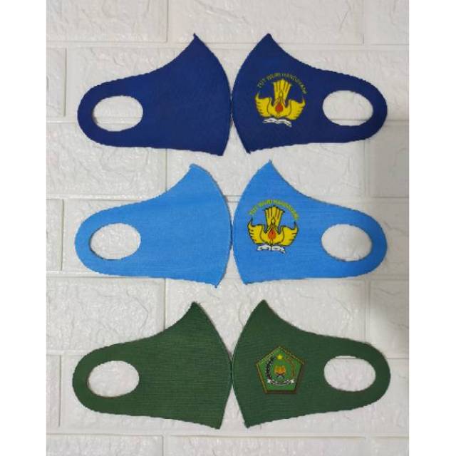 Masker Anak Sekolah Scuba SMP/SMA/MADRASAH/Masker Sekolah Batik /Polos/Pramuka /