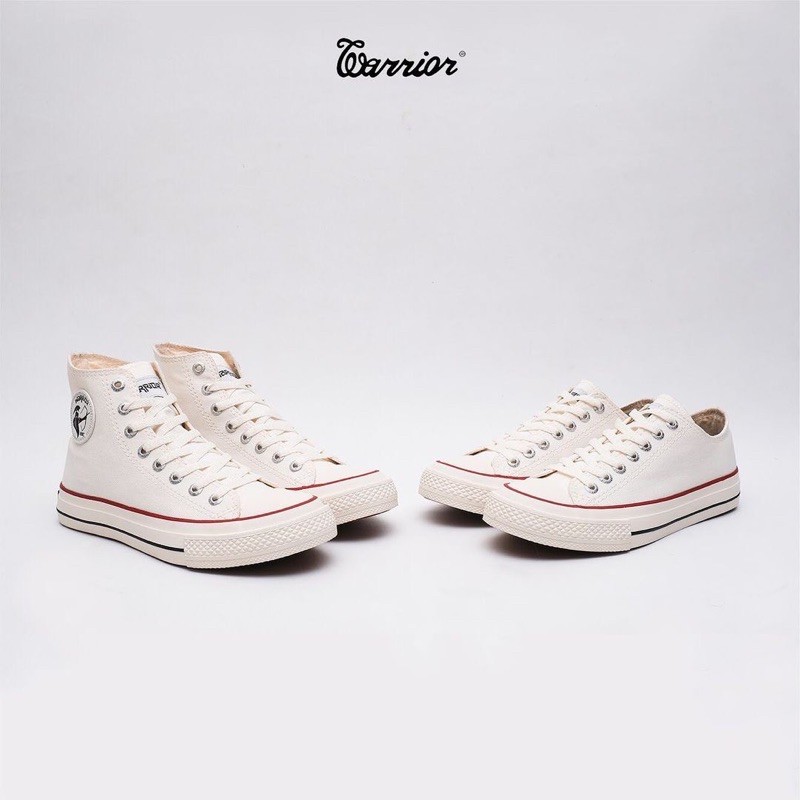 WARRIOR HERMES WHITE HIGH & LOW SEPATU WARRIOR ORIGINAL 100%