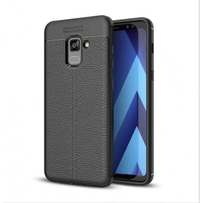 Autofocus Softcase Samsung A8 2018, Samsung A8 Plus 2018 silikon hitam model kulit jeruk