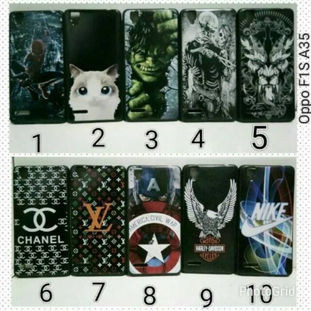 Case Fuze Hitam For Oppo F1/ Softcase Karakter Oppo F1 (A35)