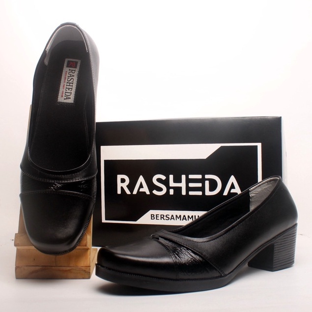 Sepatu Formal Wanita Kulit Asli Rasheda 222R Pantofel Big Size Jumbo