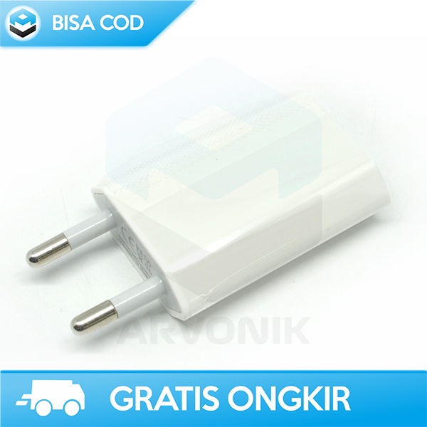 KEPALA CHARGER SMARTPHONE 1 PORT USB EU PLUG FAST CHARGING 1.2A 0129