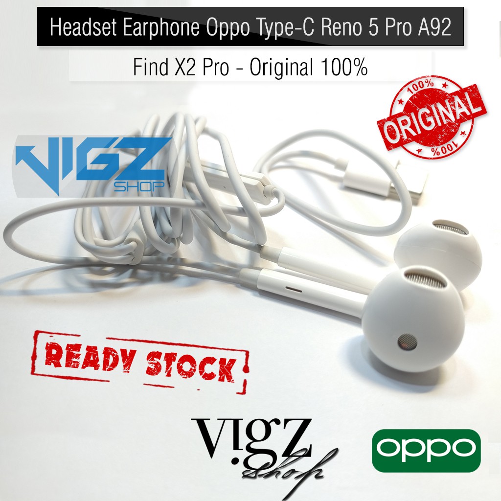 Handsfree Earphone Oppo Type C Reno6 Pro 5G / Reno6 5G / Reno7 Pro 5G / Reno8 / Reno8 Pro / Reno8 T 5G / Find X3 Pro / Find X / Find X2 / Find X2 Pro Original 100%