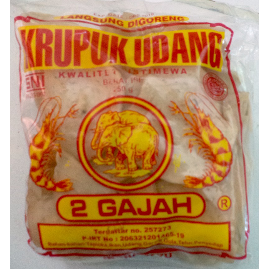 

KERUPUK UDANG cap 2 GAJAH