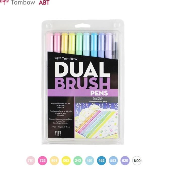 

(BISA COD) Tombow Dual Brush Pen ABT Pastel Palette Set 10 OBRAL Kode 1334