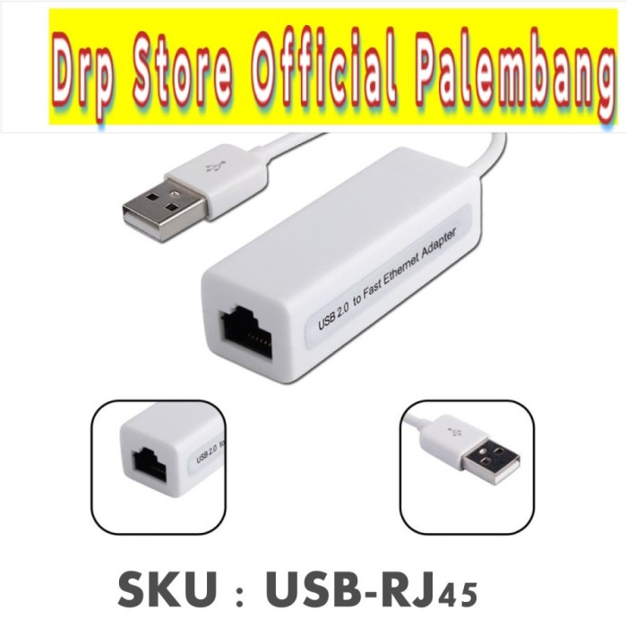 Kabel Converter Adapter USB 2.0 Male To Ethernet LAN UTP RJ45 Female