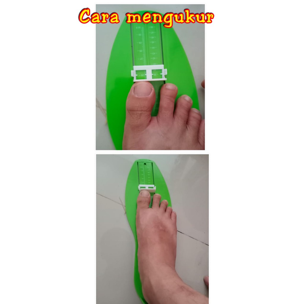 Alat ukur sepatu / mengukur sepatu / ukur kaki anak - warna hijau