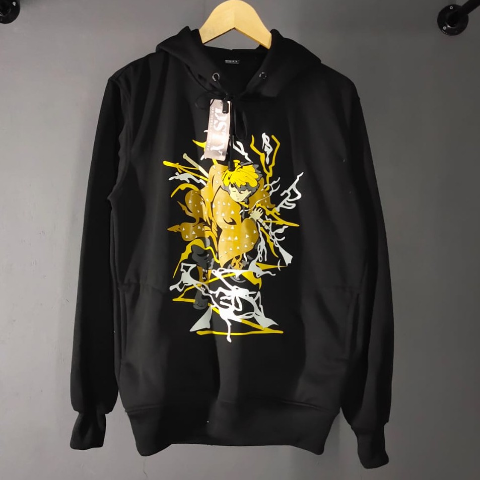 Jaket Kimetsu No Yaiba Zenitsu Hoodie Sweater Terbaru Terlaris