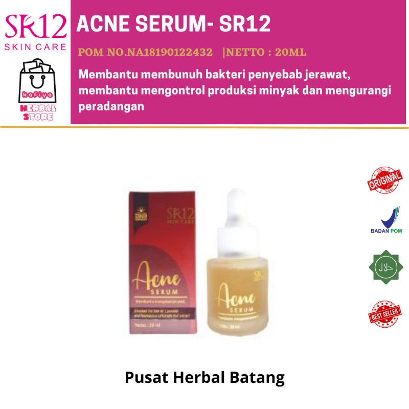 ACNE SERUM SR12 / MENYEMBUHKAN JERAWAT / BERUNTUSAN / MENGHILANGKAN BEKAS JERAWAT