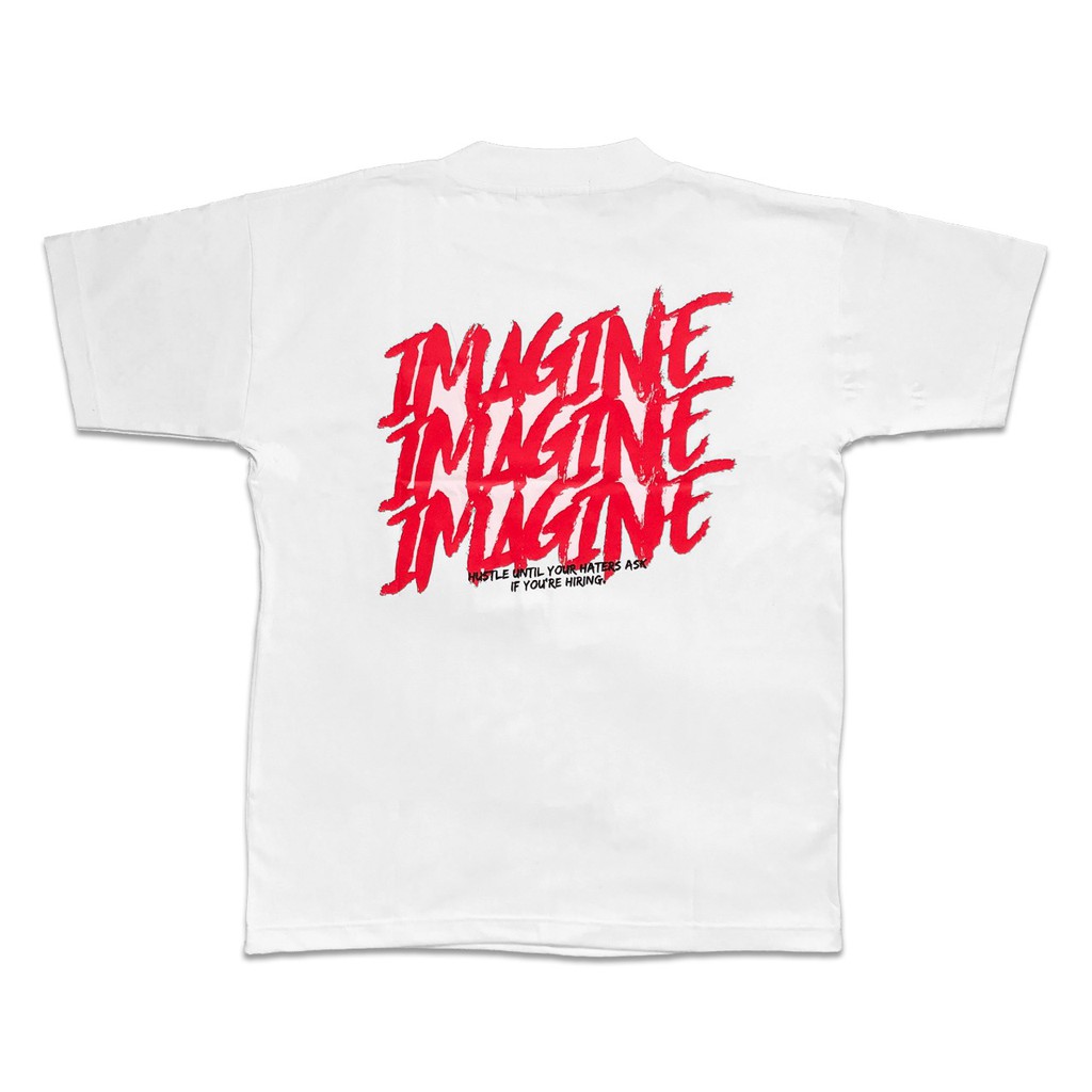 Oversized T Shirt AHHA  GANG Imagine WHITE Shopee 