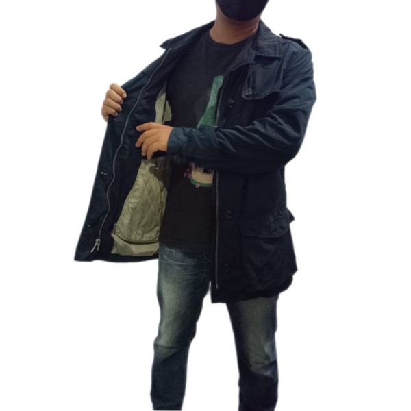 jaket zara man coat parka second original zara bekas preloved