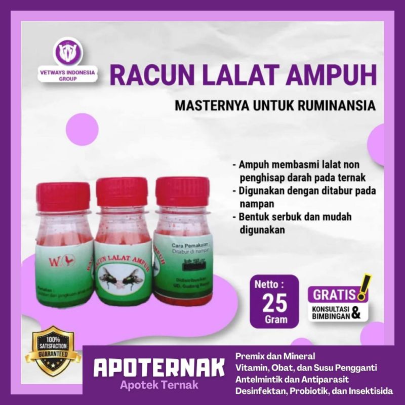 RACUN LALAT AMPUH MUSCATOX | Racun Pembasmi Lalat di Kandang/Lingkungan Ternak Sapi Kambing Domba | Apoternak