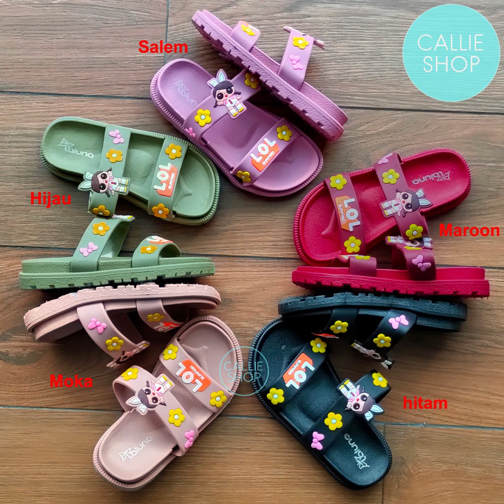 Sandal Jelly Anak Perempuan Jelly Import Sol Tebel Laluna 029-4