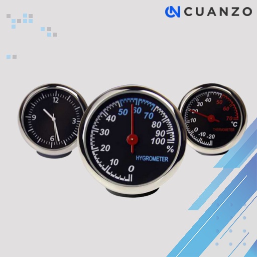 Dekorasi Mobil Penunjuk jam Hygrometer dan Thermometer / Dekorasi Mobil Mini Interior Hiasan Dashboard Otomotive Decoration / Interior Dalam Mobil Penunjuk Hygrometer Termometer Tachometer Mini Unik / Penghias Dashboard Import Keren Trendi Murah Original