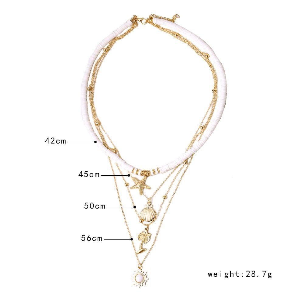 Top Shell Kalung Perhiasan Kalung Aksesoris Golden Soft Tembikar Hadiah Hari Valentine Pantai Kalung Choker Liontin Kalung