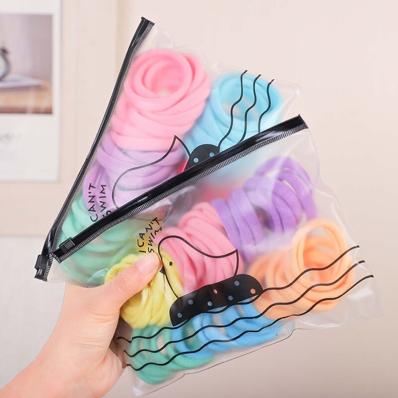 IKAT RAMBUT KOREA TOWEL SR73 RING WANITA KOREAN KUCIR RAMBUT KUCIRAN SET ISI 40 PCS FREE POUCH