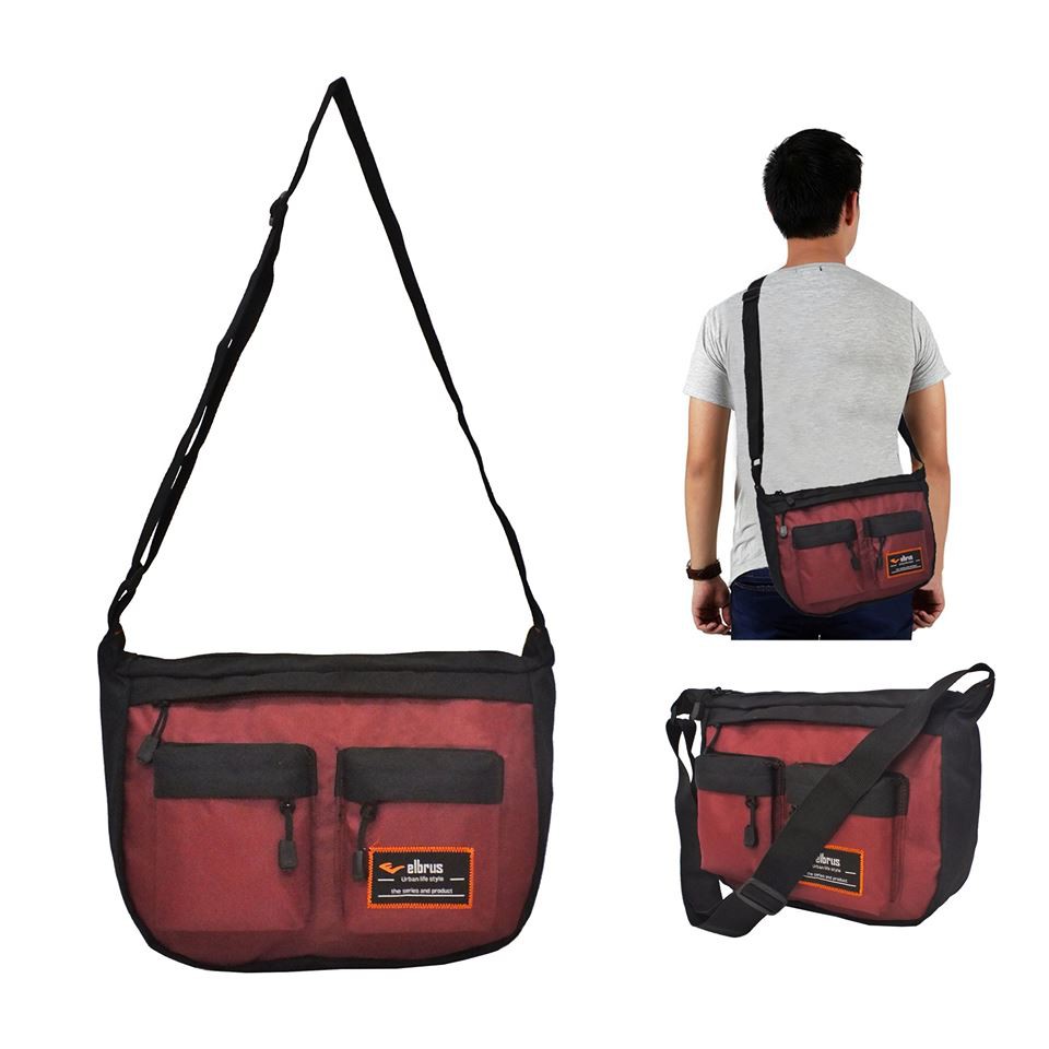 tas slempang/waist bag 7027 B ELBRUS MAROON 2
