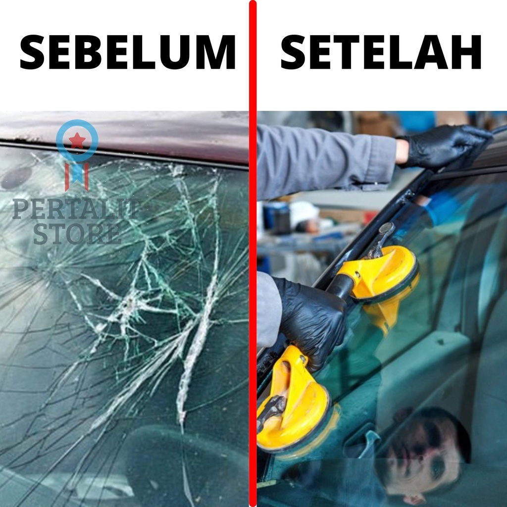 Lem Kaca Mobil Retak Pecah Auto Glass Repair Kit Cairan Ajaib Ori Original Premium Paket Perlengkapa