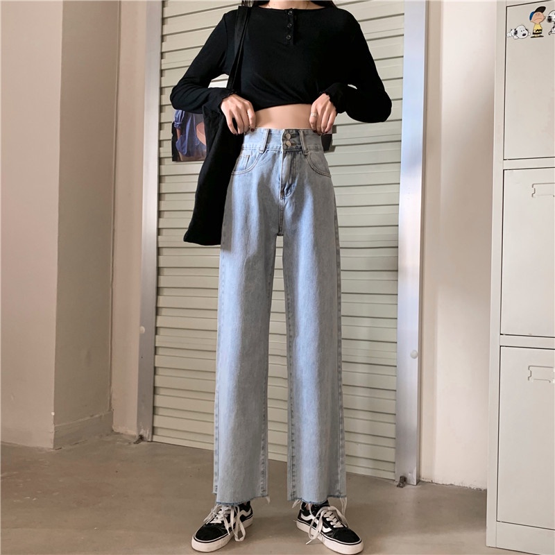 XIAOZHAINV Celana Jeans Wanita Korean Style High Waist 9902