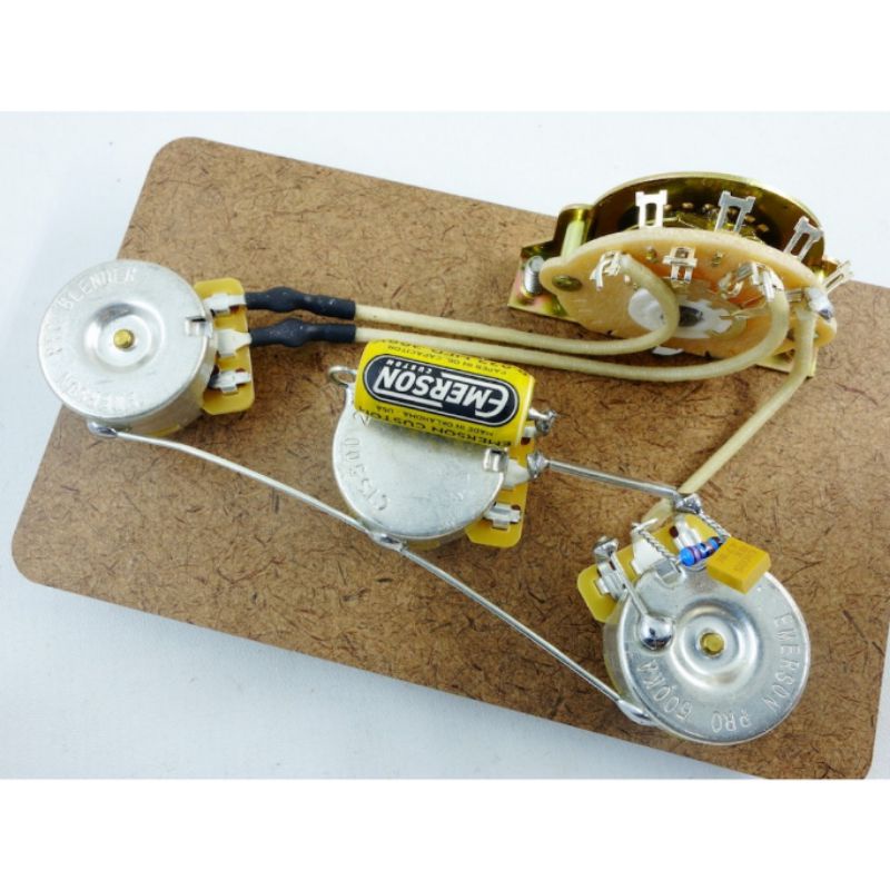 prewired gitar Stratocaster potensio emerson blender 500K 5 way potensio 0.047uf original