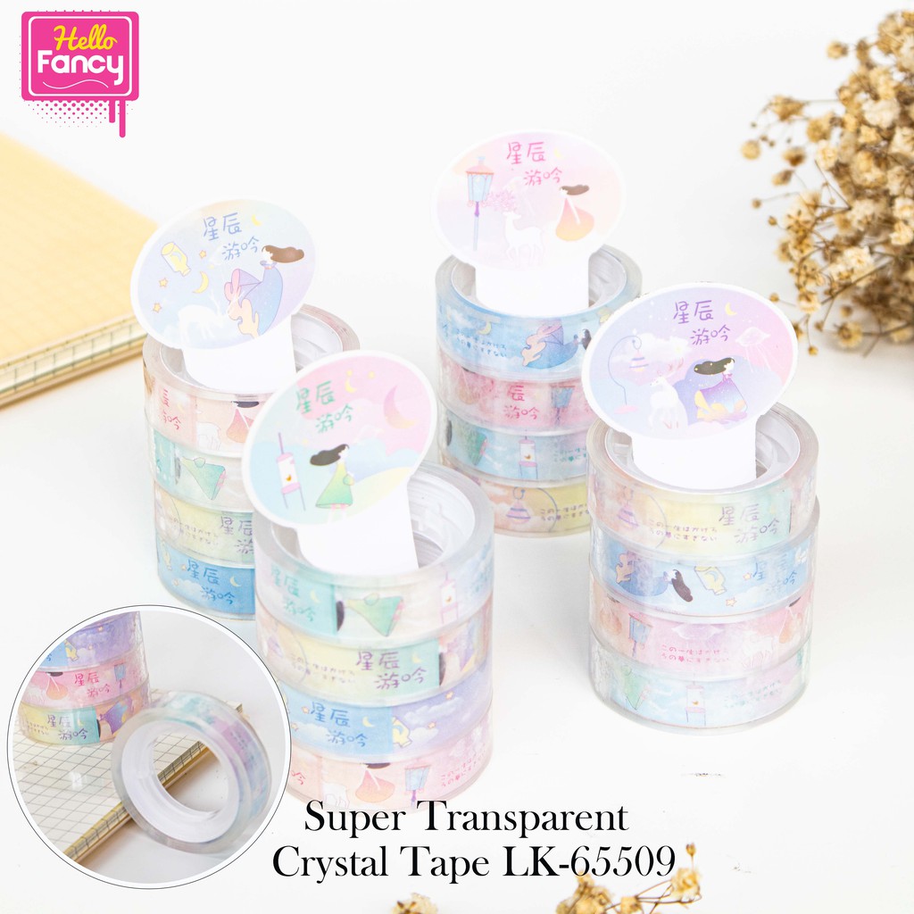 

Tape Karakter Super Transparan Fancy Untuk Notebook / Super Transparent Crystal Tape LK-65509