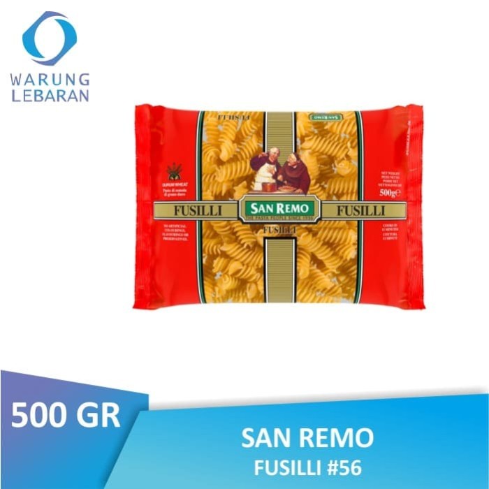 

pasta-aneka- pack san remo fusilli #56 500 gr -aneka-pasta.