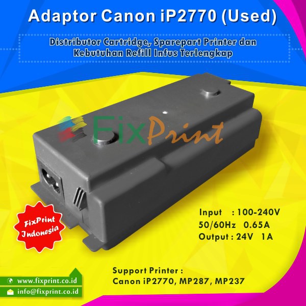 Adaptor Printer Canon IP2770 MP287 MP237 Mp276 Power Supply Canon 2770 287 237 276 Original