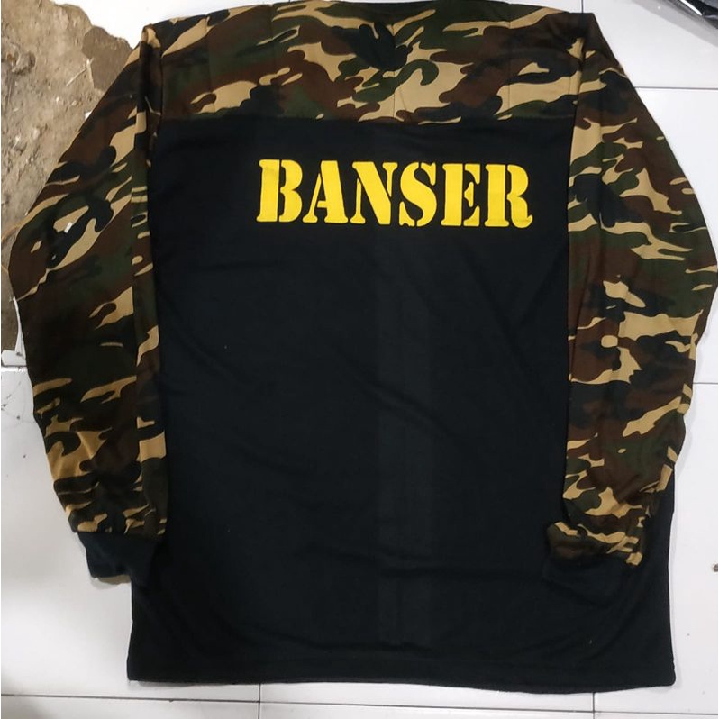 kaos banser panjang kombinasi