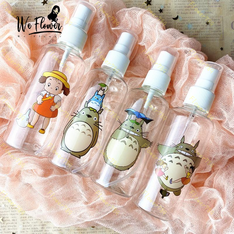 (We) Botol Kosong Bahan Plastik Desain Totoro Kartun Kapasitas 50ml/100ml Portabel Untuk Travel