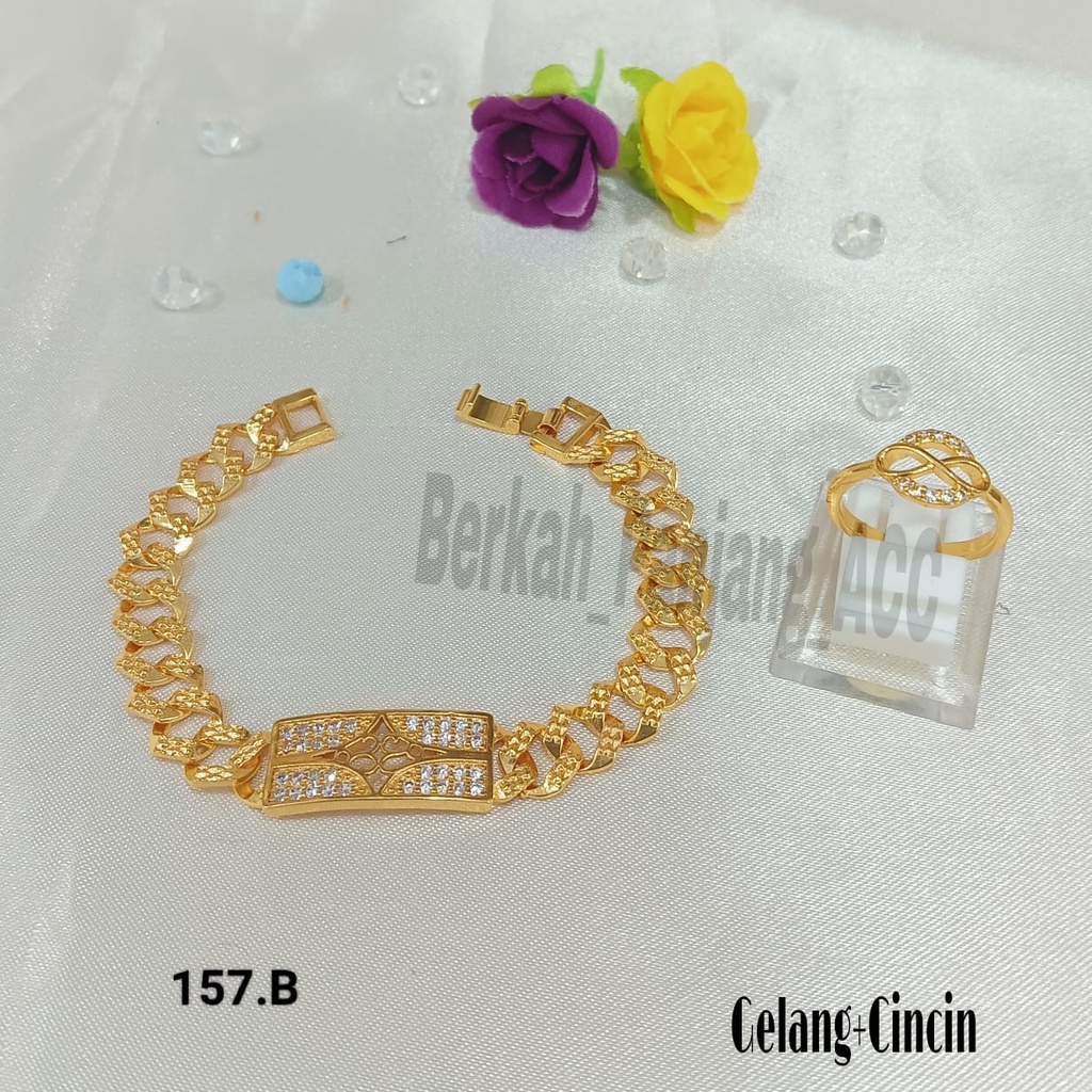 GELANG+CINCIN BINTANG GEJORA MINIMALIS KOREA PERHIASAN ANTI KARAT DAN ANTI LUNTUR