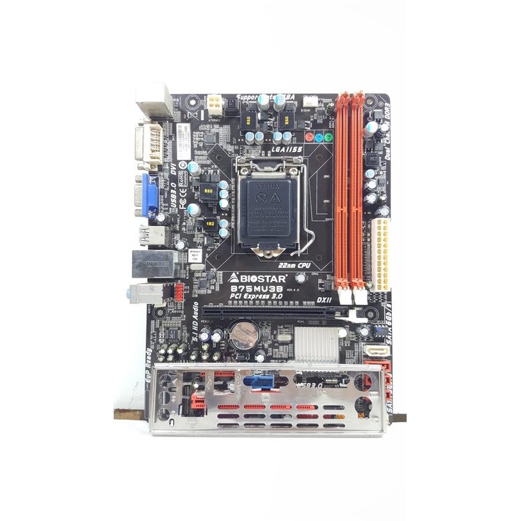 Mobo Mainboard Motherboard B75 LGA 1155 Biostar Onboard