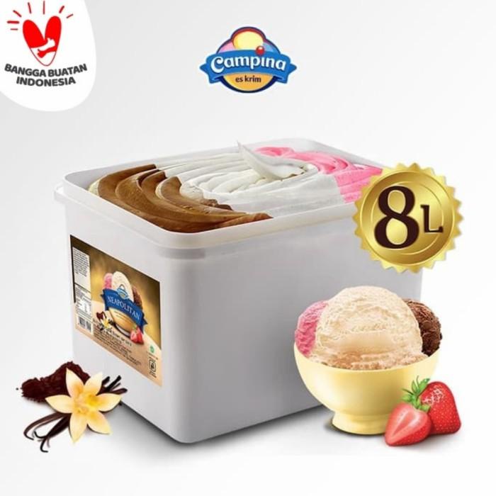 

Makanan Beku | Es Krim Campina 8 Liter Neapolitan - Ice Cream