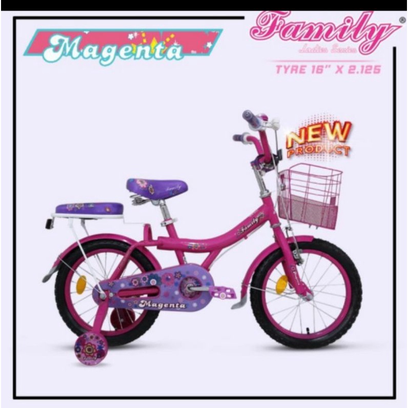 SEPEDA ANAK MINI PEREMPUAN 16 INCH FAMILY TERBARU