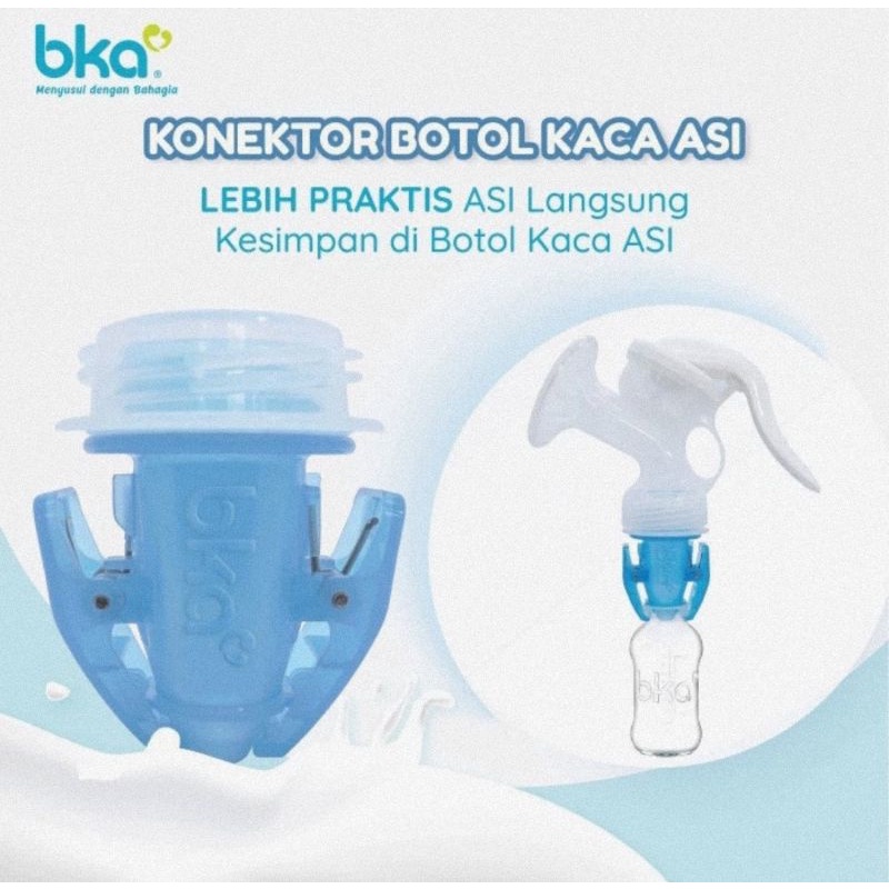 BKA Konektor Botol Kaca ASI BKA - Penghubung Pompa ASI Ke Botol Kaca ASI