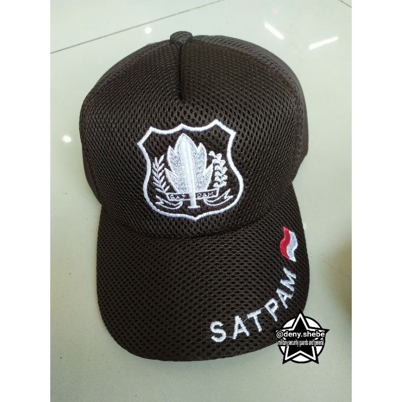 TOPI SATPAM COKLAT TUA terbaru