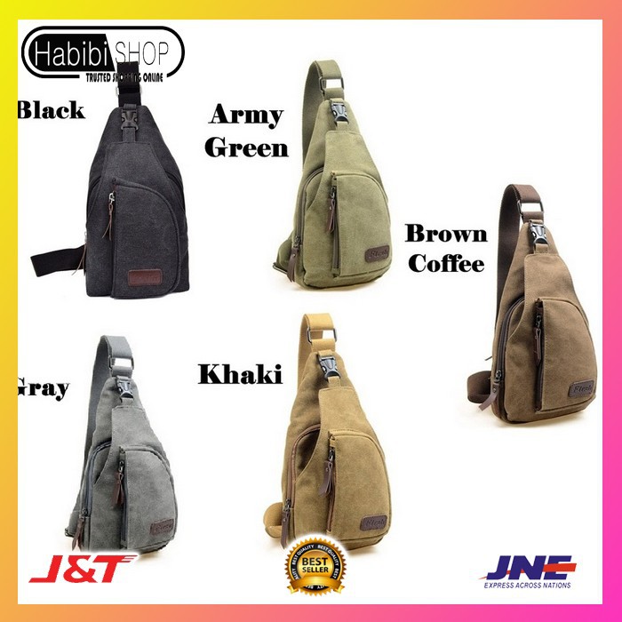 Sling Bag Pria Kanvas HBB