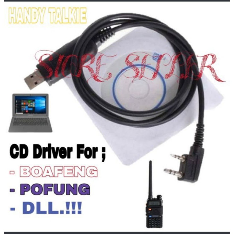 Baofeng HT USB Progamming Cabel + Kabel data + CD Driver software