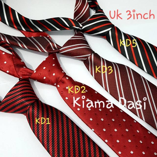 Dasi Pria Import Slim Merah Maroon 3inch