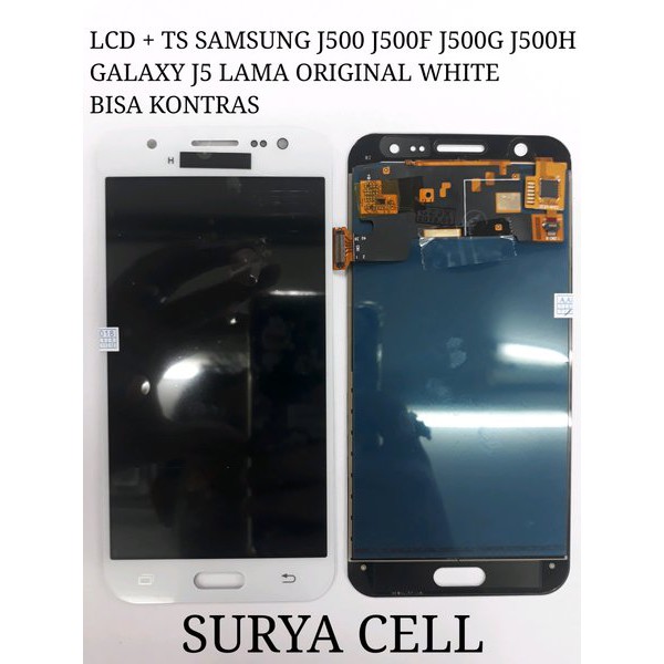 LCD TOUCHSCREEN SAMSUNG J500 J500F J500G J500H GALAXY J5 LAMA ORIGINAL WHITE BISA KONTRAS